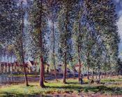 阿尔弗莱德 西斯莱 : Lane of Poplars at Moret